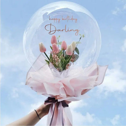 Custom Clear Balloon with Personalised Stickers