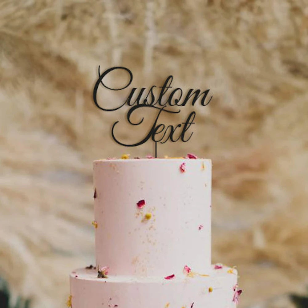 Custom Gold Acrylic Cake Topper