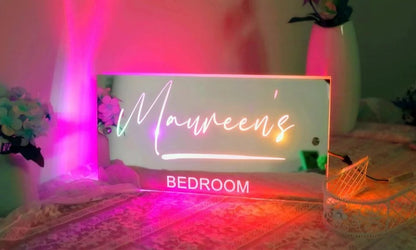 Custom LED Name Light Mirror