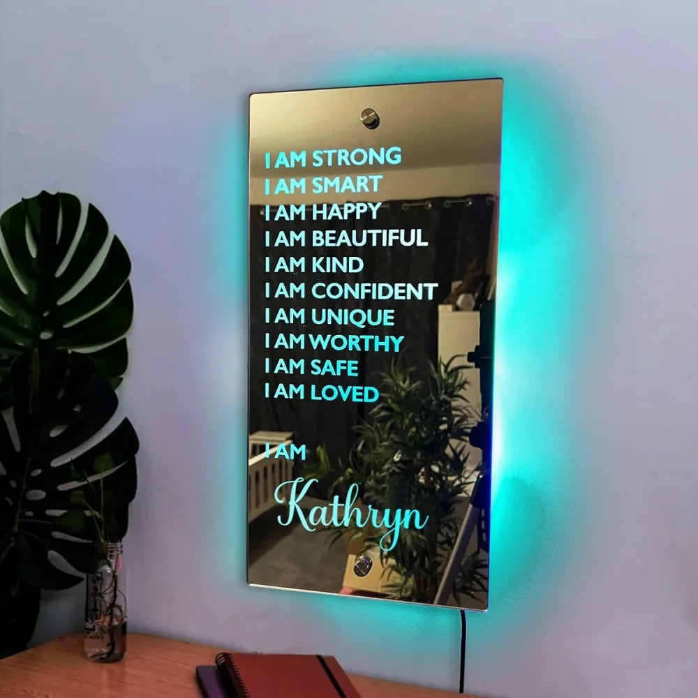 Custom LED Name Light Mirror