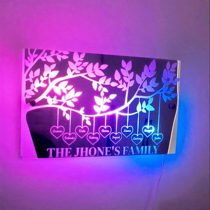 Custom LED Name Light Mirror