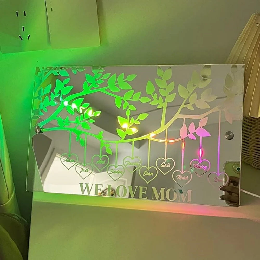 Custom LED Name Light Mirror