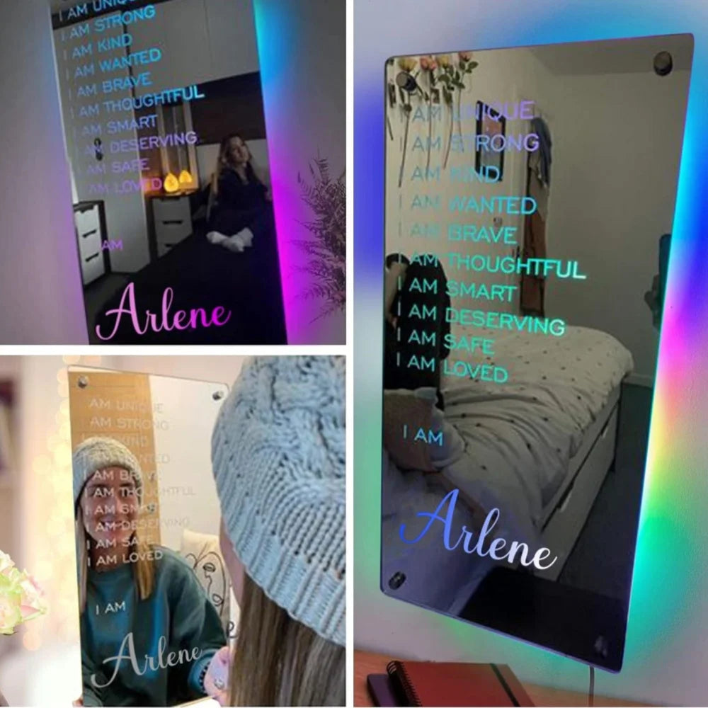 Custom LED Name Light Mirror