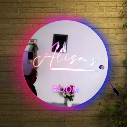 Custom LED Name Light Mirror