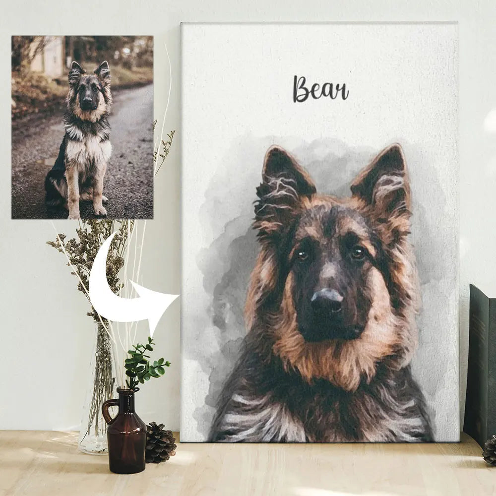 Custom Pet Portrait Canvas Art