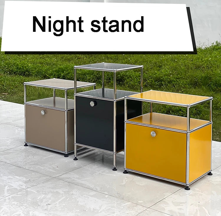 Custom Stainless Steel Nightstand Cabinet