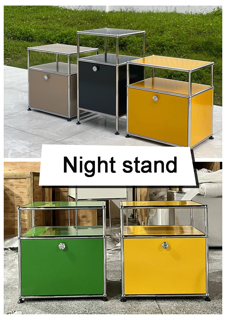 Custom Stainless Steel Nightstand Cabinet