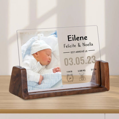 Custom Wooden Birth Announcement Frame