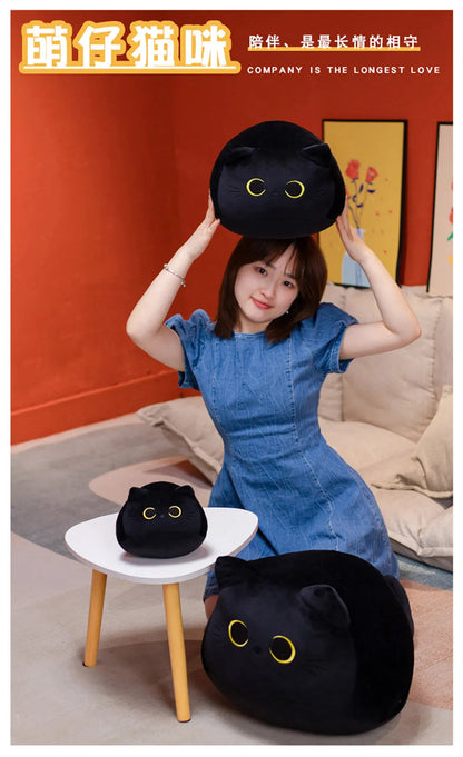 Cute 8cm Black Cat Plush Pillow