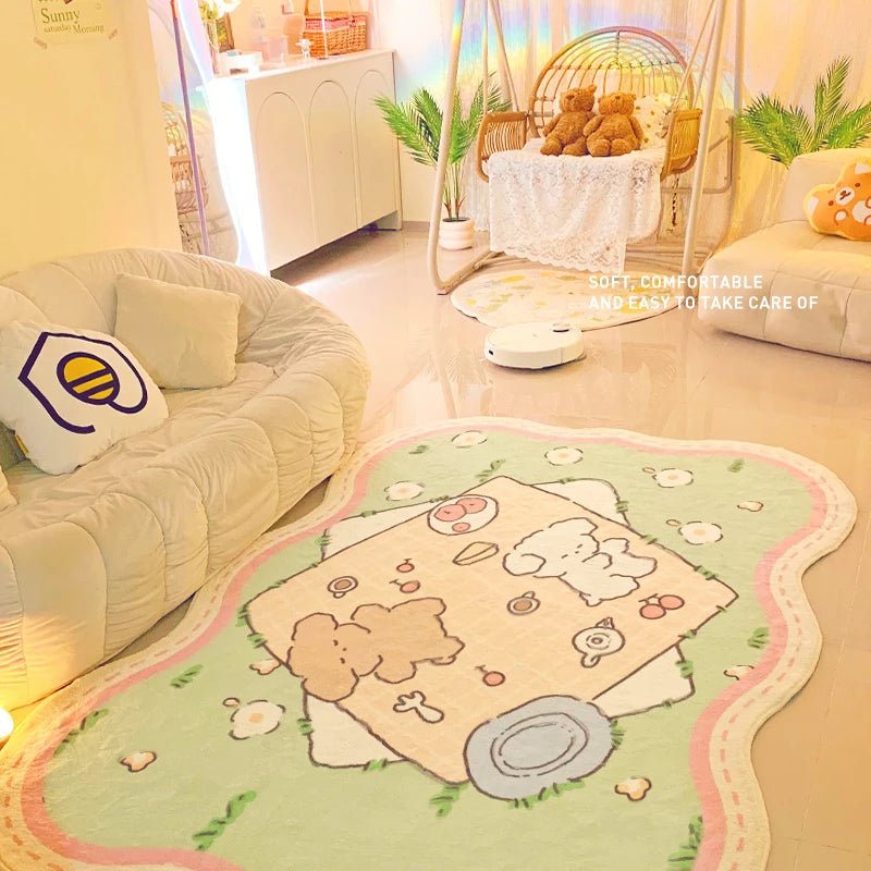 Cute Cartoon Area Rug for Bedrooms