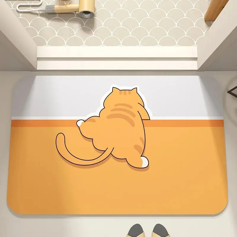 Cute Cartoon Dog Absorbent Mat