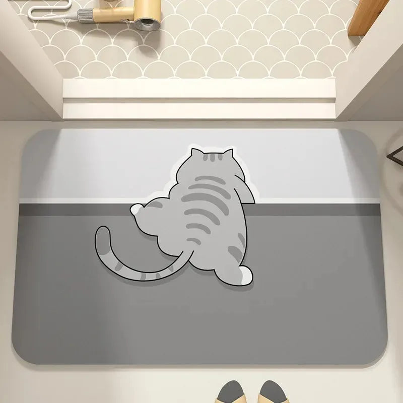 Cute Cartoon Dog Absorbent Mat