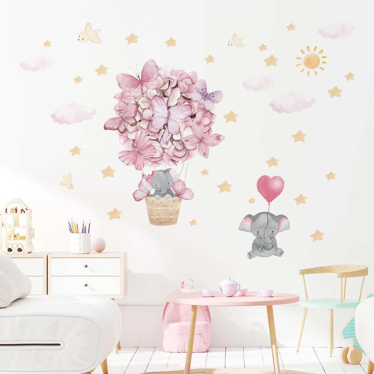 Cute Cartoon Rabbit Wall Stickers