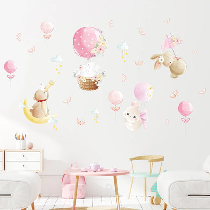 Cute Cartoon Rabbit Wall Stickers