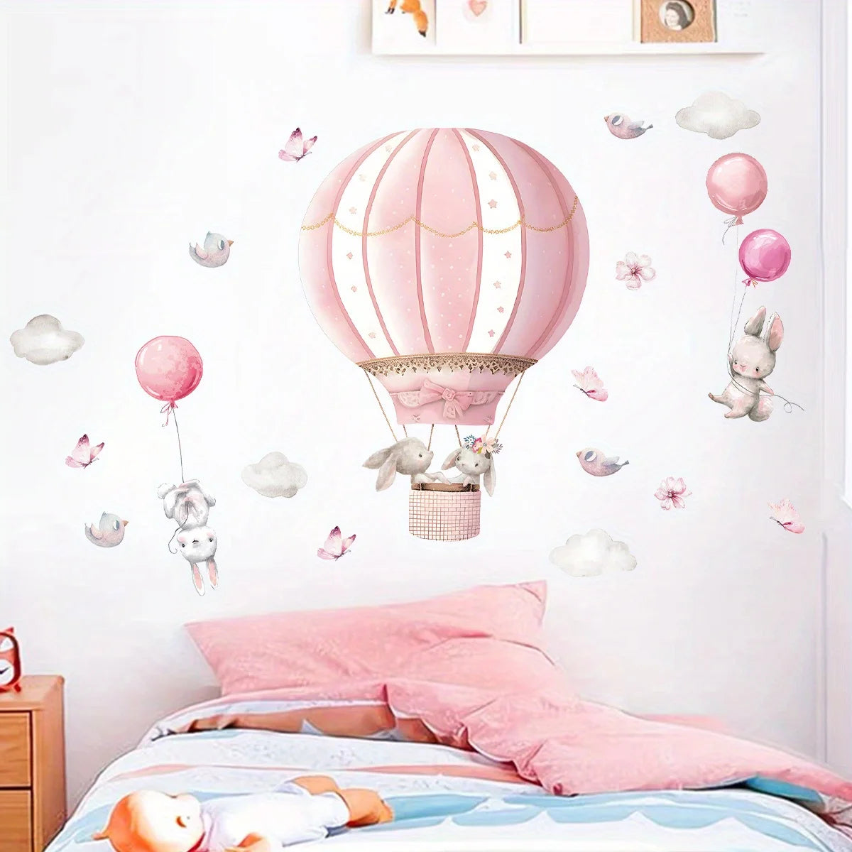 Cute Cartoon Rabbit Wall Stickers