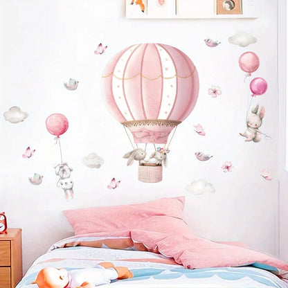 Cute Cartoon Rabbit Wall Stickers