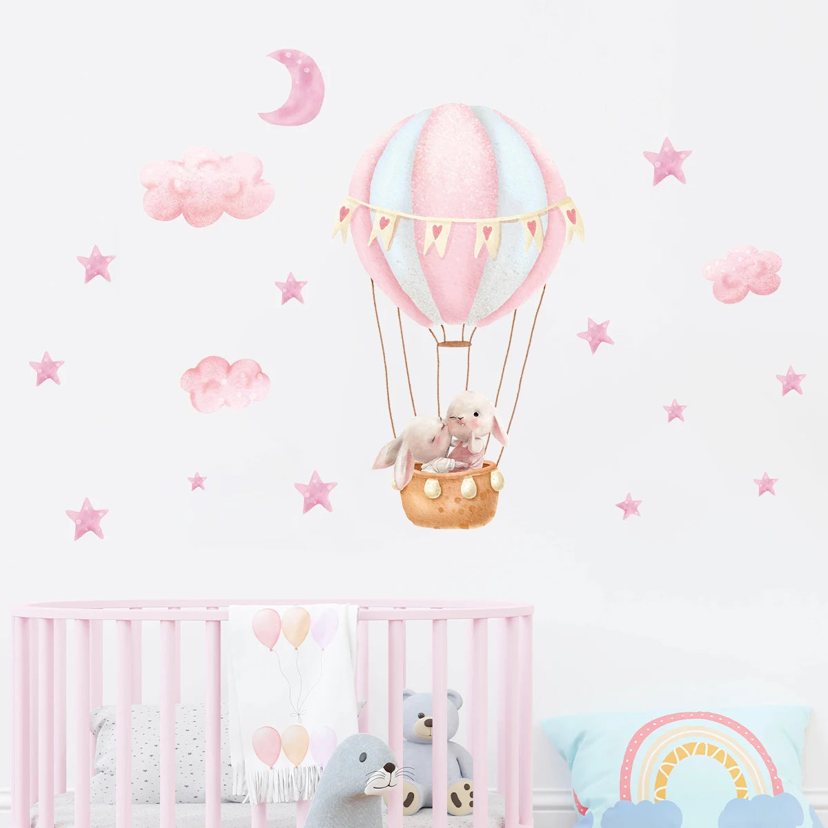 Cute Cartoon Rabbit Wall Stickers