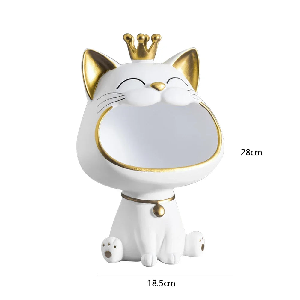 Cute Cat Resin Key Storage Tray