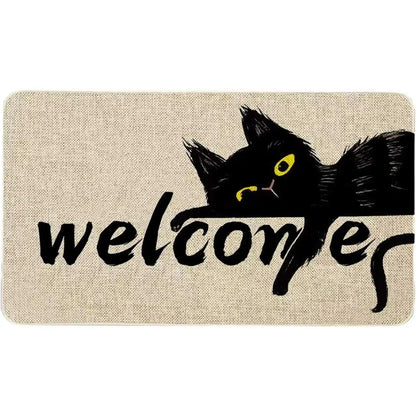 Cute Cat Velvet Non-Slip Carpet