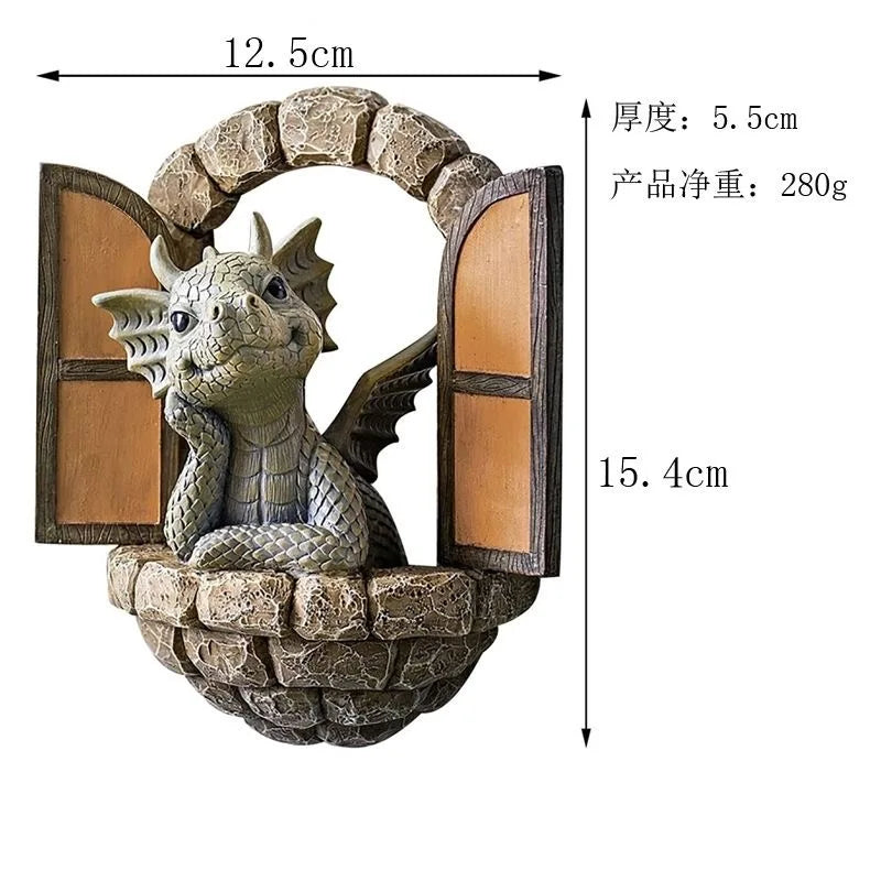 Cute Dragon Dinosaur Book Figure