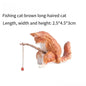 Cute Fishing Cat Figurine Decor