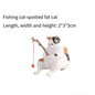 Cute Fishing Cat Figurine Decor