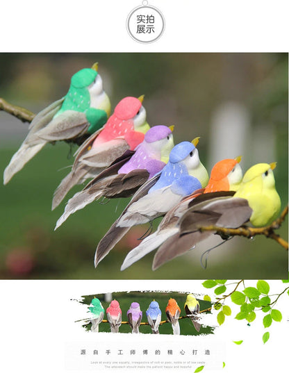 Cute Foam Artificial Birds Decor