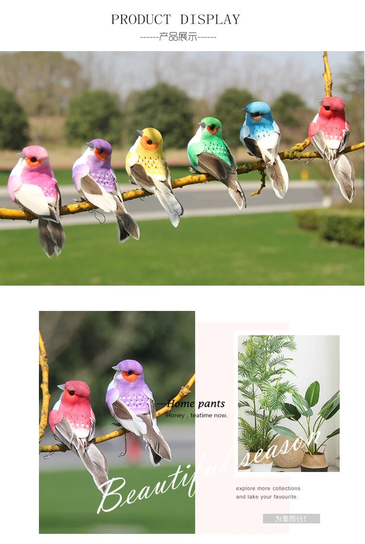 Cute Foam Artificial Birds Decor