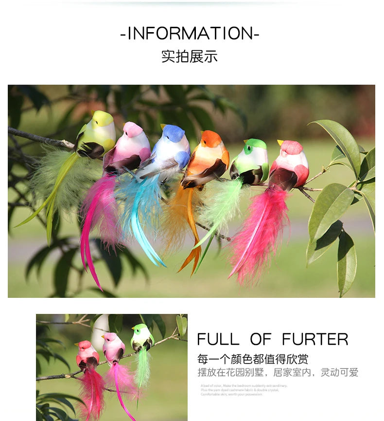 Cute Foam Artificial Birds Decor