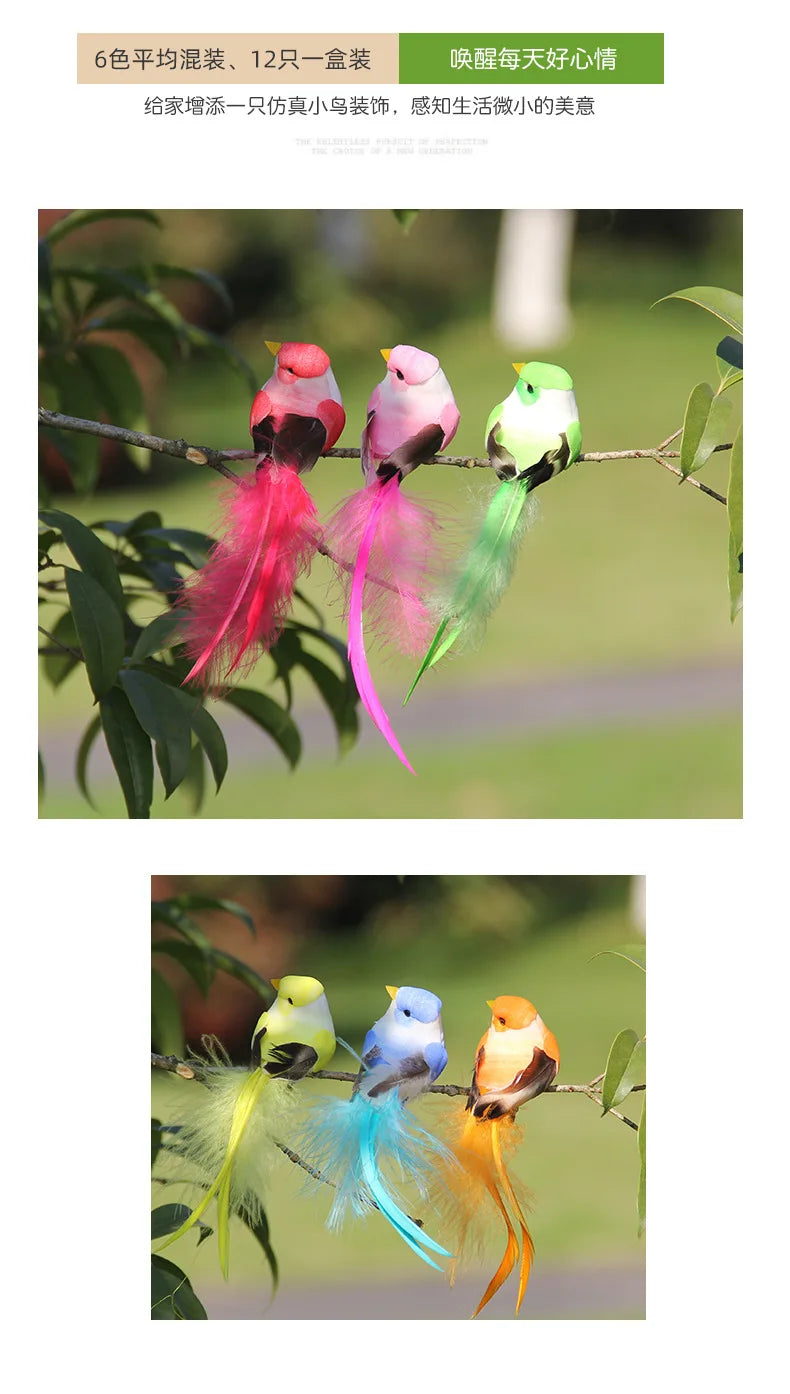 Cute Foam Artificial Birds Decor