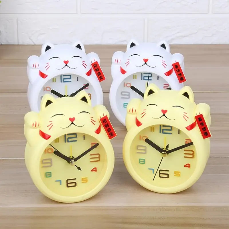 Cute Plastic Lucky Cat Alarm Clock