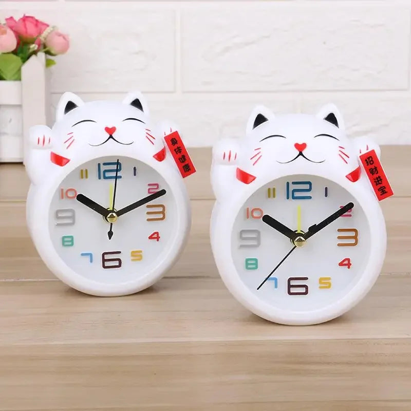 Cute Plastic Lucky Cat Alarm Clock