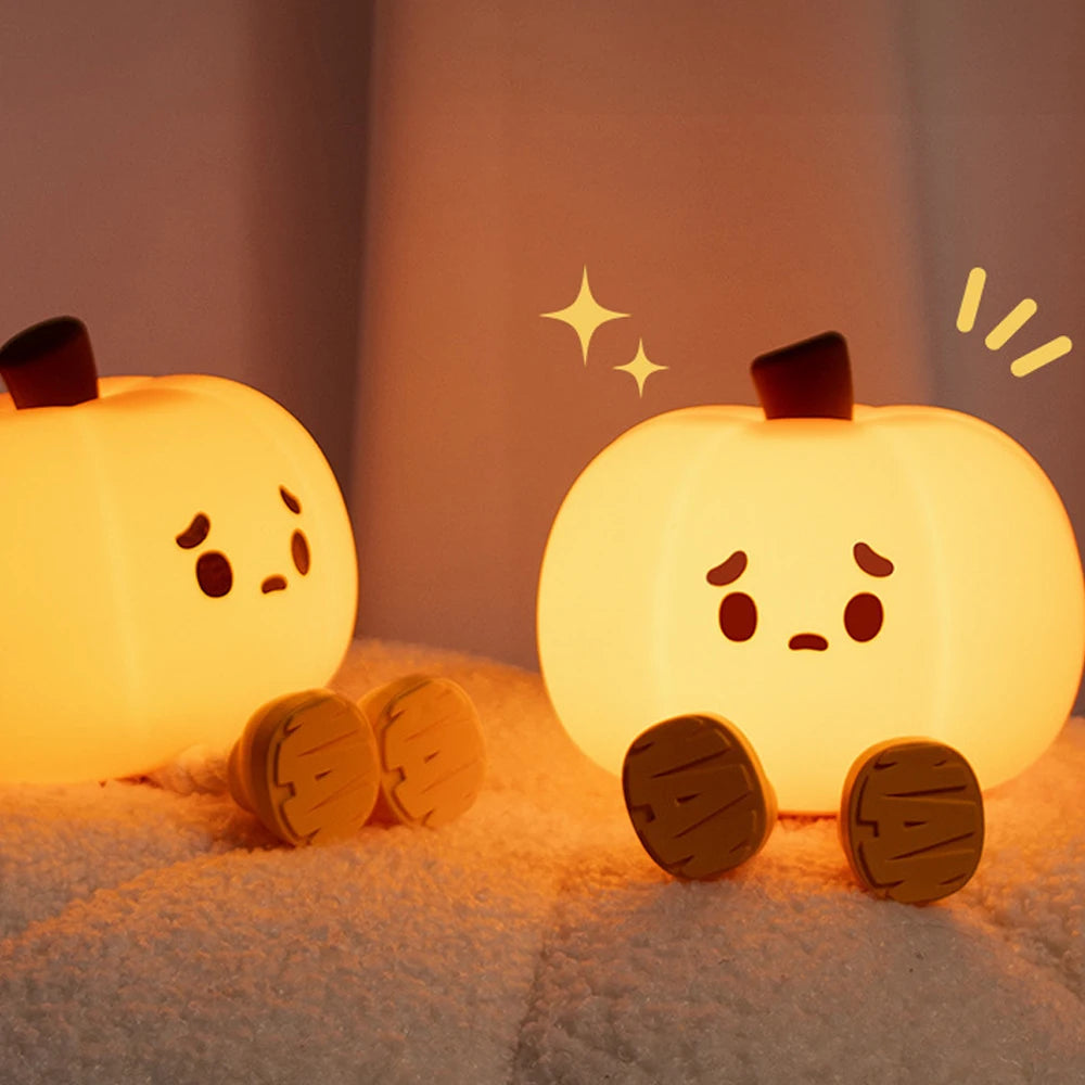 Cute Pumpkin Silicone LED Night Light