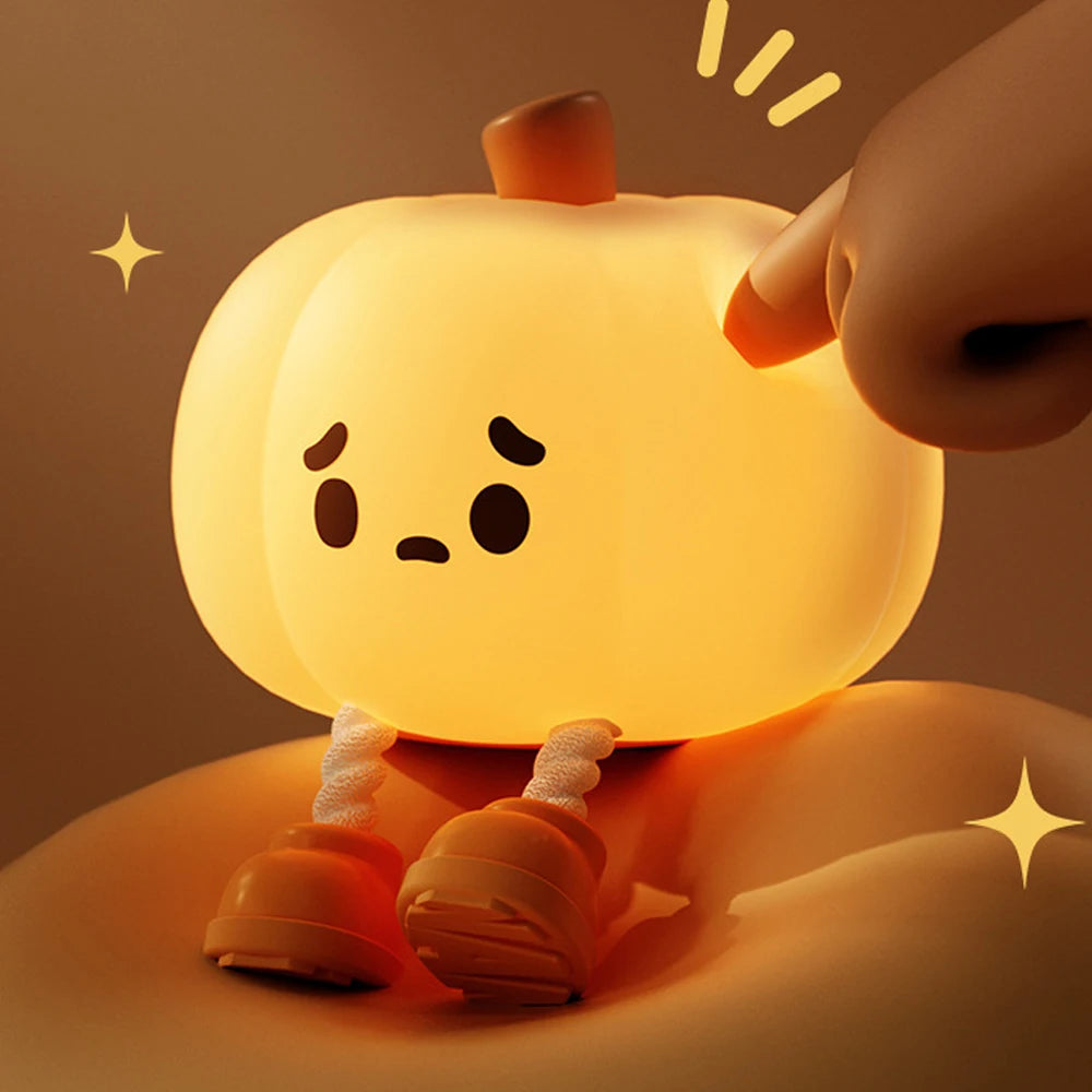 Cute Pumpkin Silicone LED Night Light