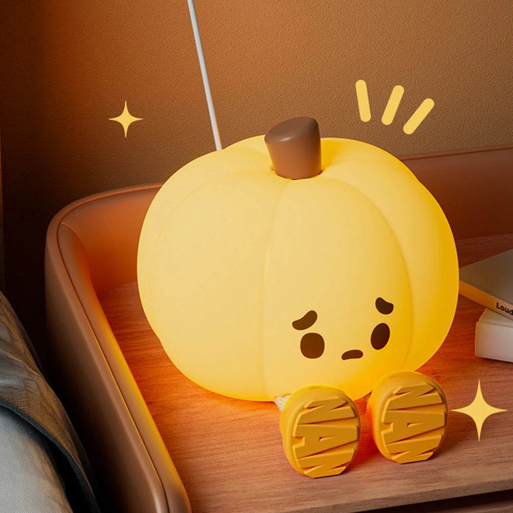 Cute Pumpkin Silicone LED Night Light