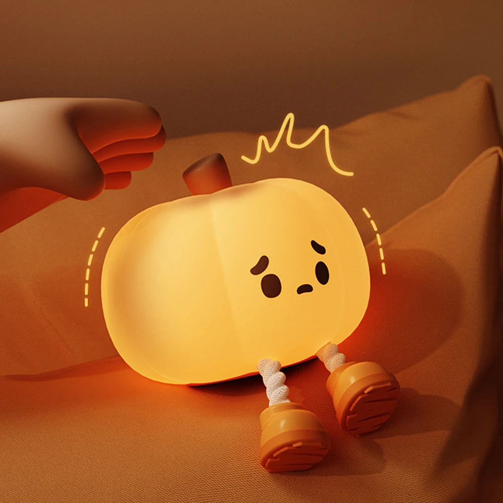 Cute Pumpkin Silicone LED Night Light