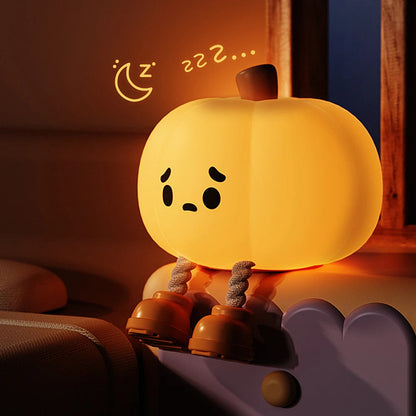 Cute Pumpkin Silicone LED Night Light