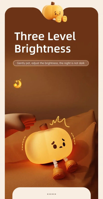 Cute Pumpkin Silicone Night Light