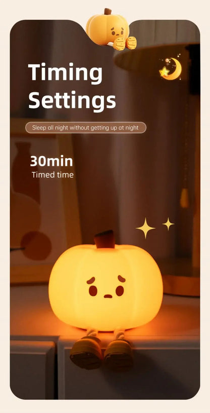 Cute Pumpkin Silicone Night Light