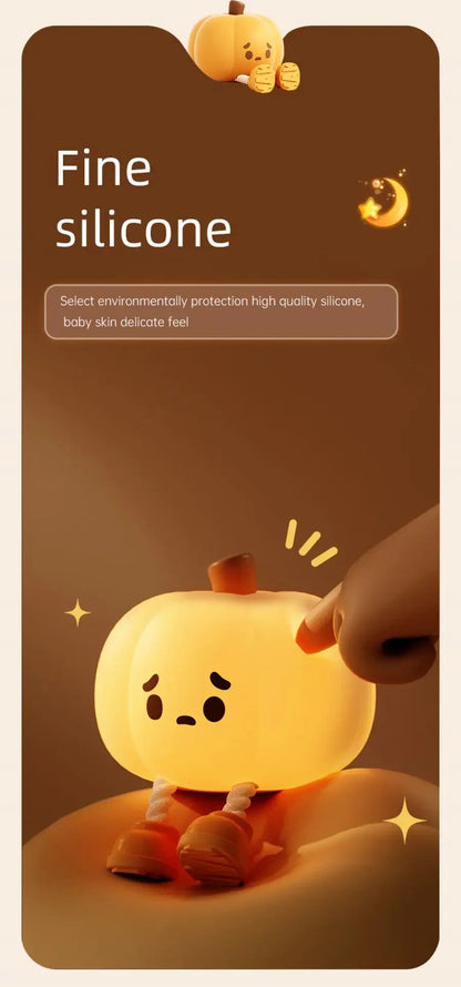 Cute Pumpkin Silicone Night Light