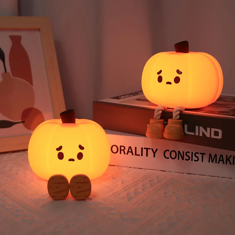 Cute Pumpkin Silicone Night Light