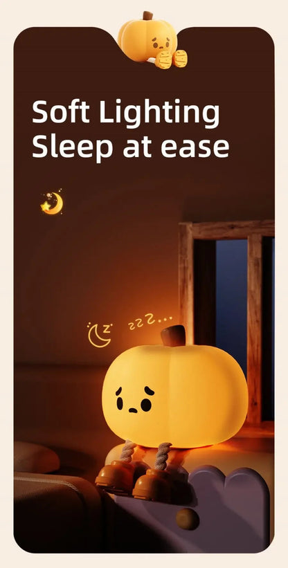 Cute Pumpkin Silicone Night Light