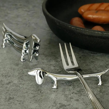 Cute Puppy Stainless Steel Chopstick Holder