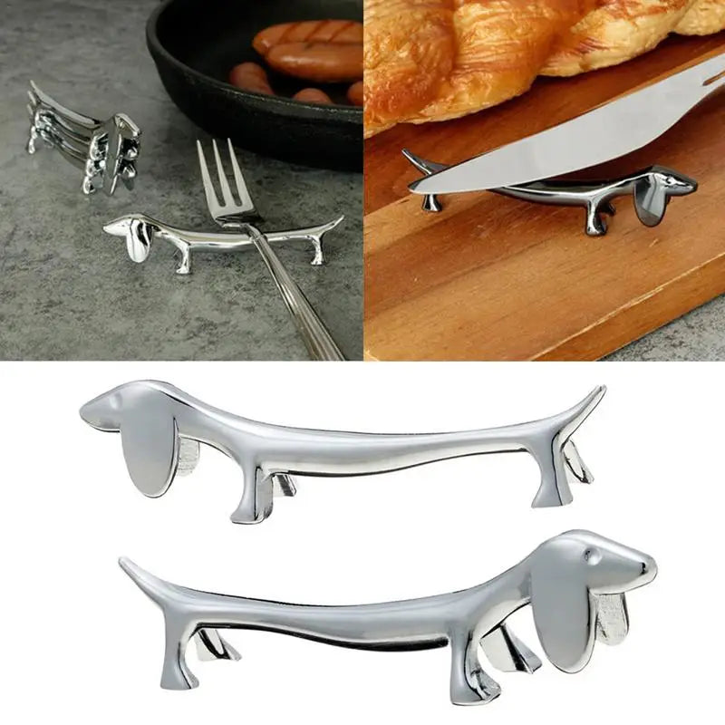 Cute Puppy Stainless Steel Chopstick Holder