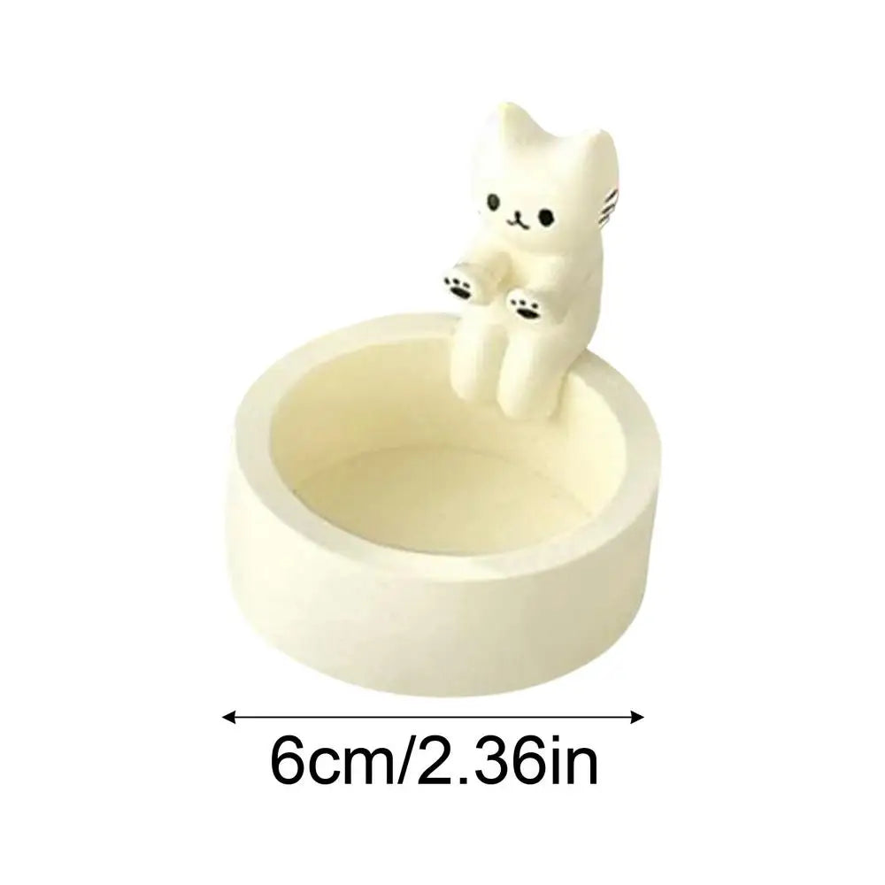 Cute Resin Kitten Candle Holder