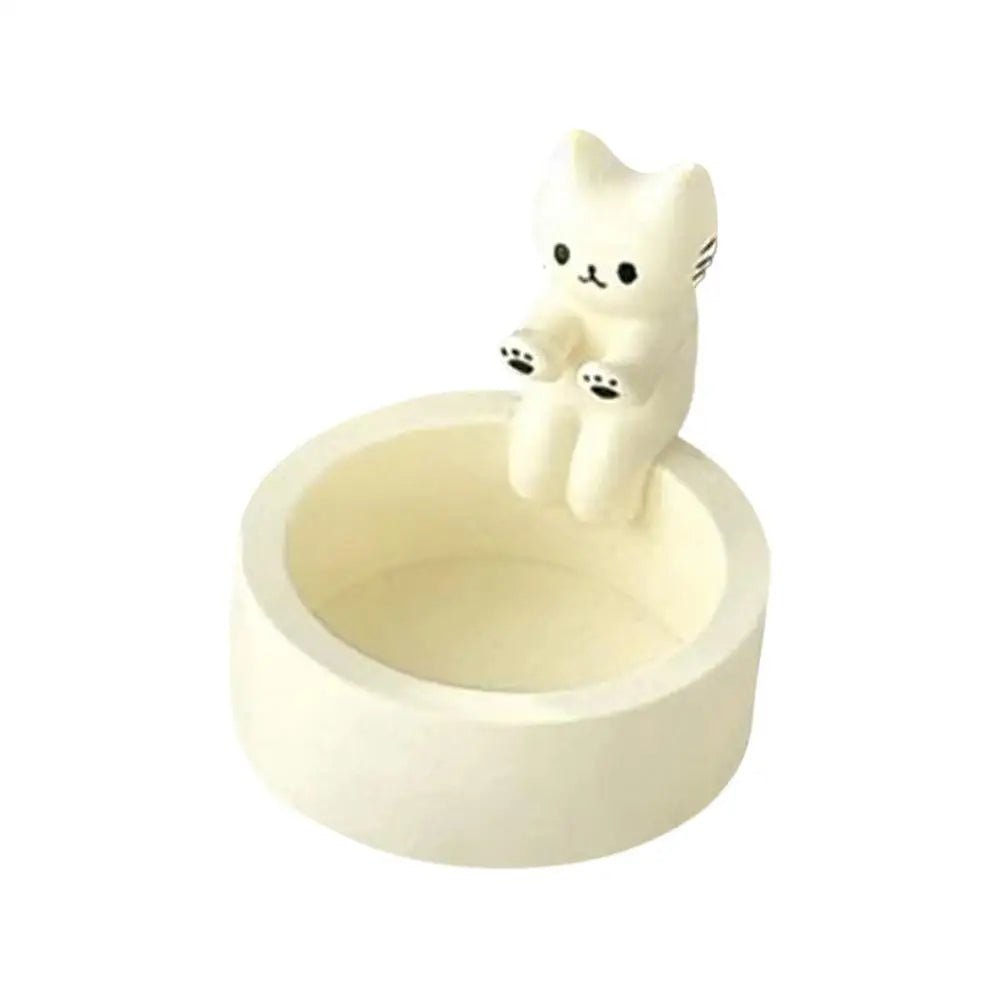 Cute Resin Kitten Candle Holder