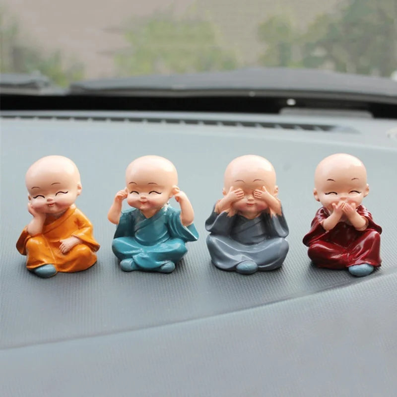 Cute Resin Monk Buddha Statues