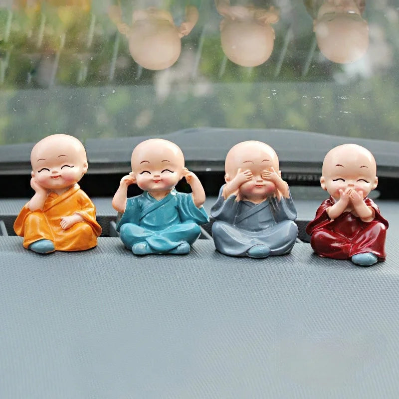 Cute Resin Monk Buddha Statues