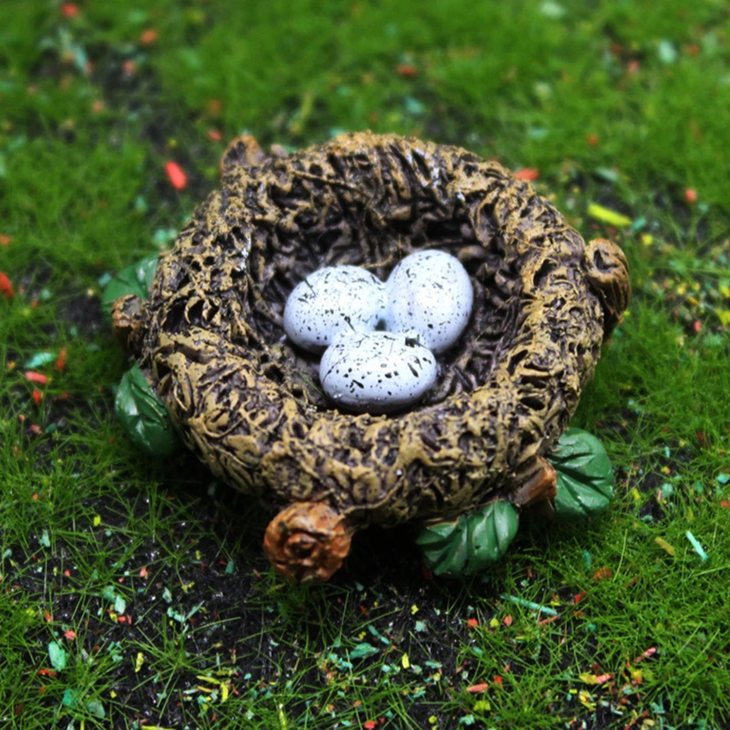 Cute Resin Parrot Nest Figurine