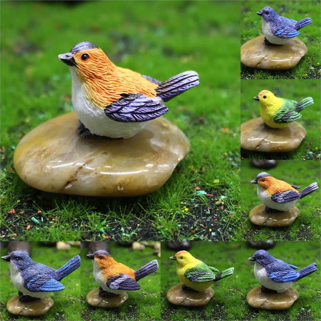 Cute Resin Parrot Nest Figurine